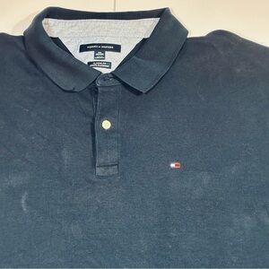 4XL Tommy Hilfiger Men's Navy Blue Classic Fit Cotton Polo Shirt Big & Tall